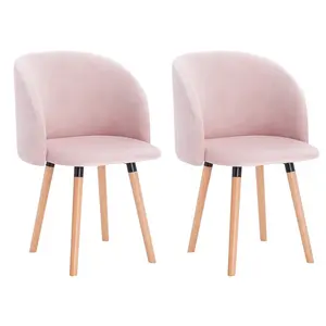 Jacalyn upholstered chair set (Set of 2) Pink / Black