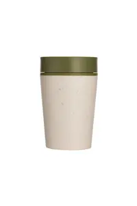 Circular Coffee Cup 8oz Cream & Honest Green