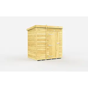 DIY Sheds 5x4 Pent Shed - Single Door Without Windows