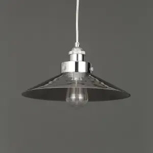 Inlight Penny Pendant Glass & metal Antique brass effect Ceiling light