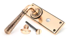 From The Anvil Polished Bronze Hammered Newbury Lever Bathroom Set