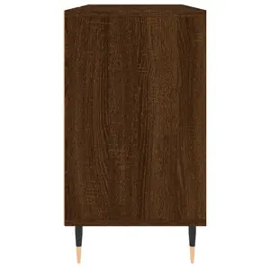 Berkfield Bathroom Cabinet Brown Oak 80x33x60 cm Engineered Wood