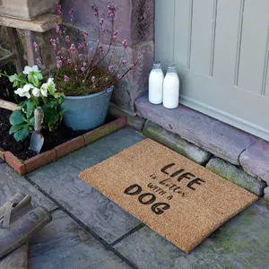 Life Is Better With A Dog Doormat (60 x 40cm)