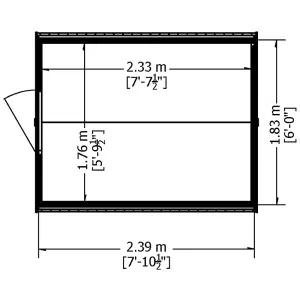 Shire Overlap 8x6 Single Door Windowless Value Shed Pressure Treated