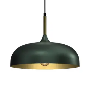 Milagro Pendant Lamp Lincoln Green/Gold 1XE27 35cm