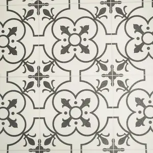 Black&White Designer Effect  Vinyl Flooring For  DiningRoom LivngRoom Hallways And Kitchen Use-5m X 4m (20m²)