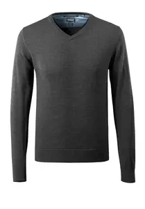 Mascot Frontline Merino Wool Knitted V-Neck Jumper (Dark Anthracite/Light Grey-Flecked)  (XX Large)