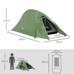 2 Person Tent Green