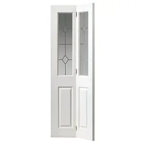 Canterbury Glazed White Bi-fold Internal Door