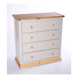 Bomporto 4 Drawer Chest of Drawers Wood Knob