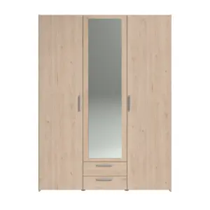 PARISOT DAILY 3 DOOR ROBE WITH MIRROR OAK