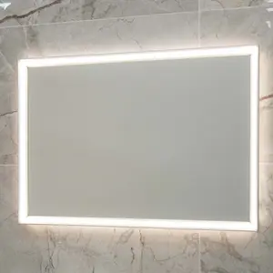 Solstice Chrome LED Illuminated Backlit Bathroom Mirror (H)700mm (W)1000mm