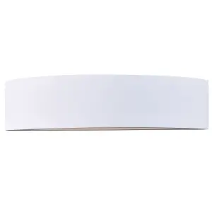 Ceramic Full Semi-Circle Wall Light, Up and Down Light White Paintable Finish E14 socket (NO BULB)