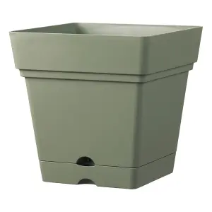 Verve Nurgul Deep lichen green Square Planter (H)38.5cm (W)38cm