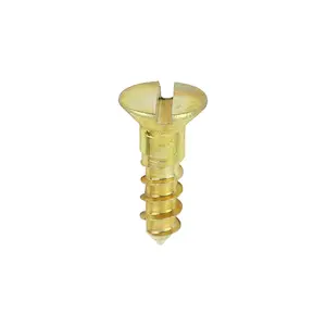 TIMCO Solid Brass Countersunk Woodscrews - 6 x 1/2 (200pcs)