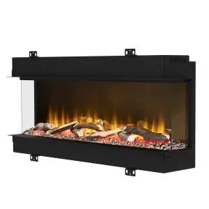 Be Modern Insito 2kW Matt Black Glass effect Electric Fire (H)505mm (W)1025mm (D)235mm