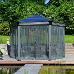 Palram - Canopia Roma Monaco Grey Gazebo netting, Pack of 6 (L)2170mm (W)2320mm