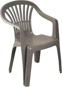 simpa Solana Taupe Plastic Garden Chairs - Set of 4