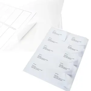 100 Sheets of A4 Plain White Self Adhesive Blank Address Shipping Labels (65 Address Labels Per Sheet)