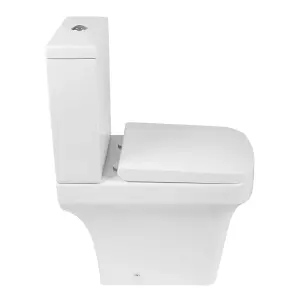 SunDaze Short Projection Close Coupled Bathroom Toilet Cistern Soft Close Seat Compact WC