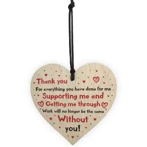 Leaving Gift For Colleague Hanging Heart Plaque Thank You Colleague Co Work Gifts