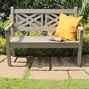 NBB Outdoors Winawood Speyside 2 Seater Bench -New Teak- L:121.5 X W:64 X H:93.5