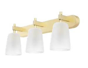 Quadryx Bar Brushed brass Gold effect 3 Light Spotlight