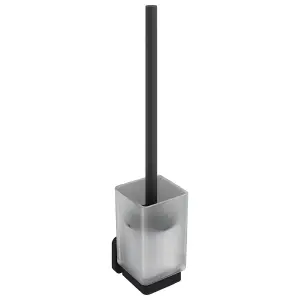 Toilet Brush Holder With Brush Wall Mounted Free Standing Glass Set