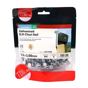 TIMCO Extra Large Head Clout Nails Galvanised - 13 x 3.00