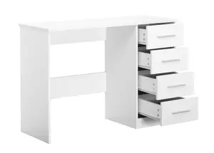 REFLECT 4 Drawer Dressing Table in Gloss White Drawer Fronts and Matt White Carcass