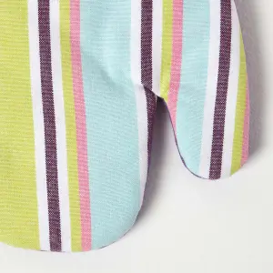 Homescapes Cotton Osaka Green Oven Mitt