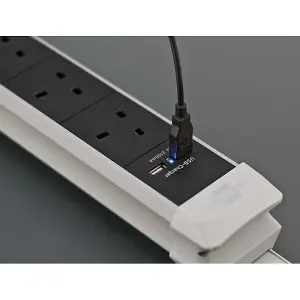 Brennenstuhl Premium-Line FB, 5-Way Extension Lead With 2 USB Charging Ports