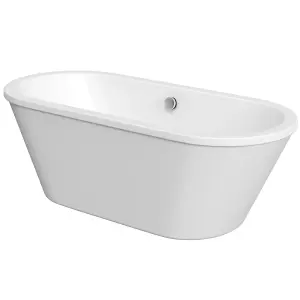 Cooke & Lewis Savoy White Acrylic Oval Freestanding Bath (L)1700mm (W)755mm