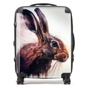 Hare Face Splashart Suitcase - Large