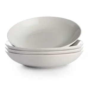 Porcelain Pasta Bowls - Set of 4 - M&W