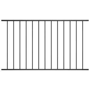 Berkfield Fence Panel Powder-coated Steel 1.7x0.75 m Black