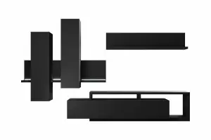 Bota Entertainment Unit for TVs up to 75" - Black Matt W2190mm H520mm D450mm, Sleek Modern Design