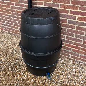 Rain Barrel Garden Water Butt with Tap & Lid (170 Litre)