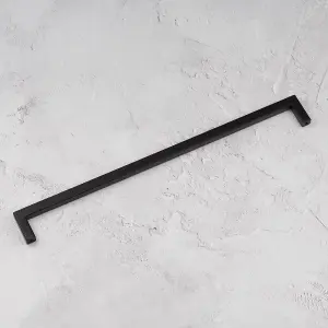 320mm Matt Black Cabinet Handle Square Cupboard Door Drawer Pull Wardrobe Furniture Replacement Upcycle