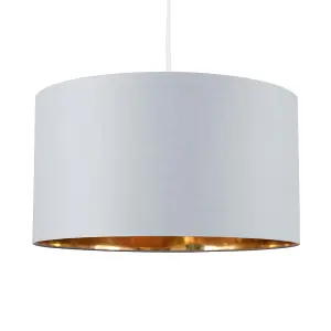 ValueLights Reni Grey and Gold X-Large Ceiling Pendant Light Shade