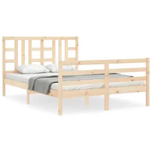 Berkfield Bed Frame with Headboard 160x200 cm Solid Wood