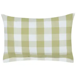 Set of 2 Cushions TAMNINE 40 x 60 cm Checked Light Green