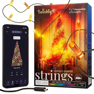 TWINKLY STRINGS USB-C 100 CANDLE LED GRN