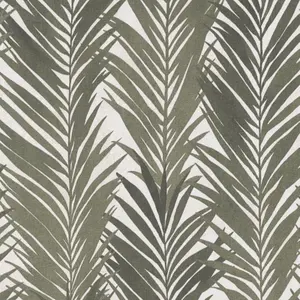 Erismann Palm Trees White Green Floral Textured Non-Woven Effect Wallpaper