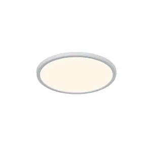 Nordlux Oja 29 3000/4000K 3-Step Indoor Living Dining Bedroom Ceiling Light In White (Height) 2.3cm