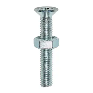 TIMCO Machine Countersunk Screws & Hex Nut Silver - M5 x 40