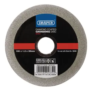 Draper Diamond-Coated Grinding Disc, 100 x 1.2 x 20mm 03352