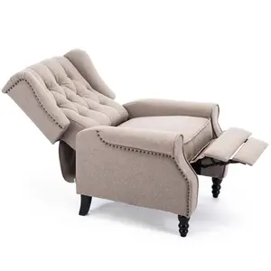 Althorpe Wing Back Fireside Recliner Fabric Occasional Armchair Sofa Chair (Pumice, Linen)