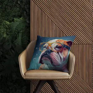 Bulldog Splashart Outdoor Cushion 45cm x 45cm