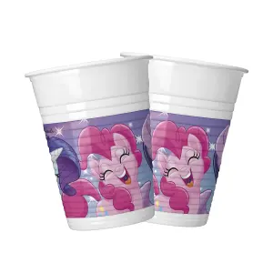 My Little Pony Plastic Characters Disposable Cup (Pack of 8) Pink/Purple (One Size)